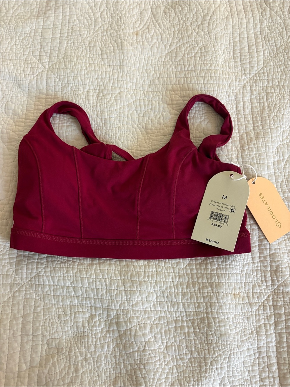Crisscross Princess Bra Burgundy Blogilates